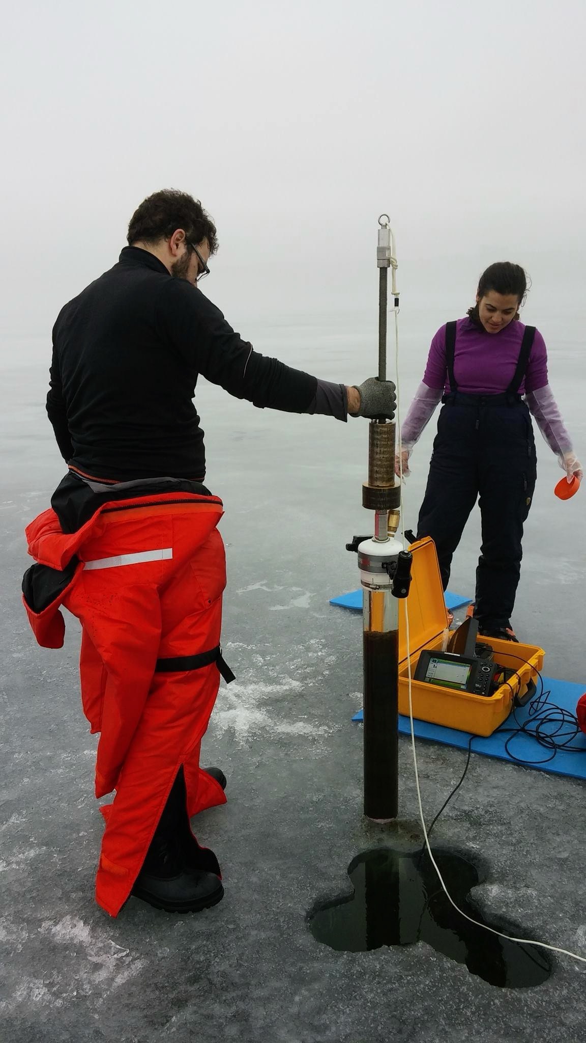 Lake sediment core from Lac Mégantic